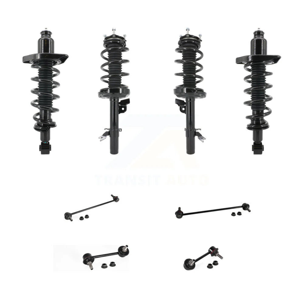 Front Rear Complete Strut & TOR Bar Link Kit (8Pc) For 2014-2019 Acura MDX AWD